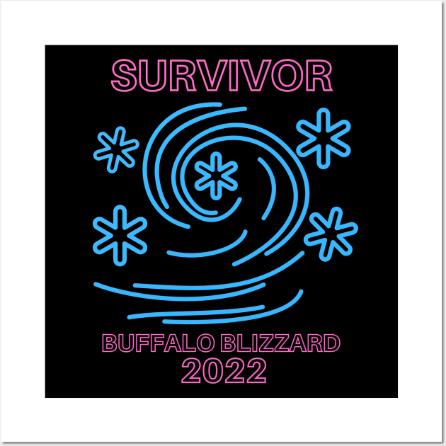 SURVIVOR BUFFALO BLIZZARD 2022 Wall Art by MtWoodson